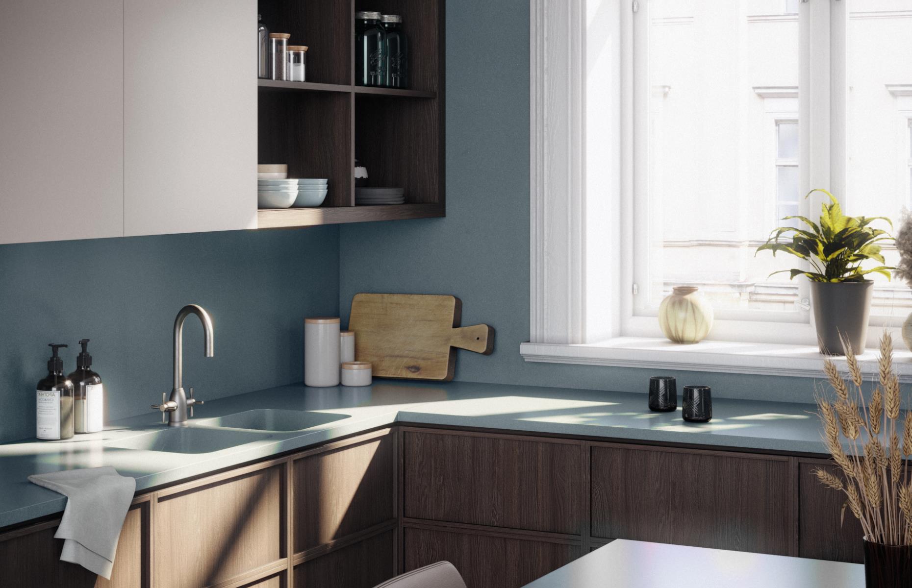 Waterfall worktops